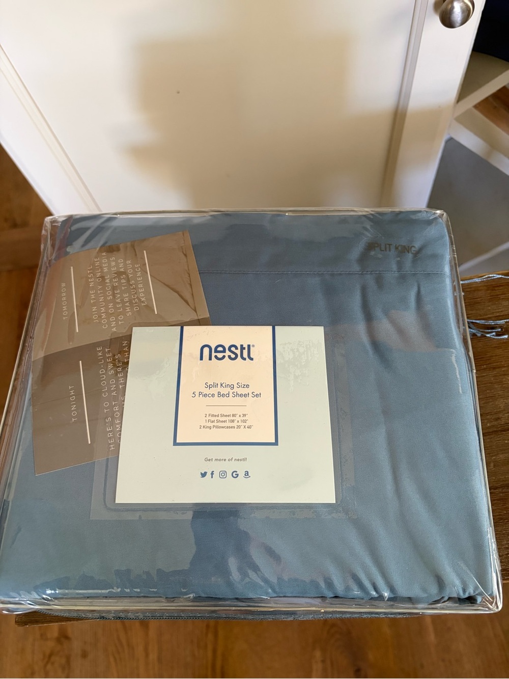 New Nestl Deep Pocket Split King Sheet Set